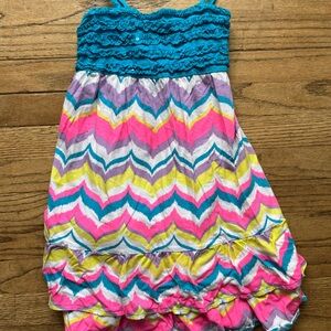 Justice Multicolor Chevron Kids Casual Dress